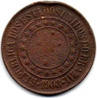 1908 - 40 Réis - Moeda Brasil