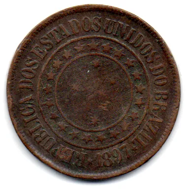 1897 - 40 Réis - Moeda Brasil Imagem