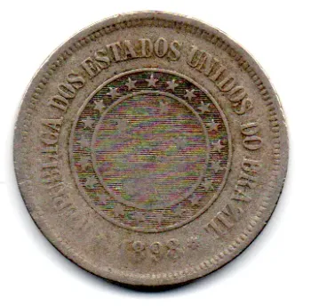 1898 - 100 Réis - Moeda Brasil