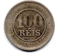 1898 - 100 Réis - Moeda Brasil - Foto 2