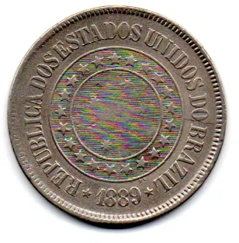 1889 - 200 Réis - Moeda Brasil