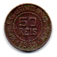 1919 - 50 Réis - Moeda Brasil