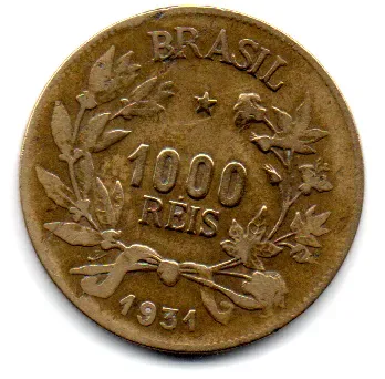 1931 - 1000 Réis - Moeda Brasil
