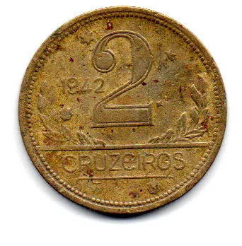 1942 - 2 Cruzeiros - Moeda Brasil