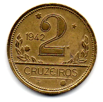 1942 - 2 Cruzeiros - Moeda Brasil