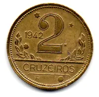 1942 - 2 Cruzeiros - Moeda Brasil