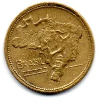 1956 - 2 Cruzeiros - Mapa - Moeda Brasil - Foto 2