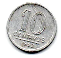 1959 - 10 Centavos - Moeda Brasil