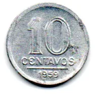 1959 - 10 Centavos - Moeda Brasil