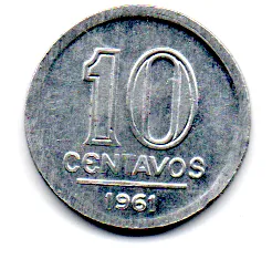 1961 - 10 Centavos - Moeda Brasil