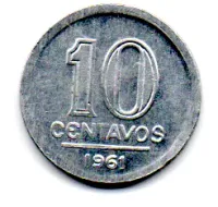 1961 - 10 Centavos - Moeda Brasil