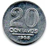 1958 - 20 Centavos - Moeda Brasil
