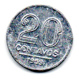 1959 - 20 Centavos - Moeda Brasil