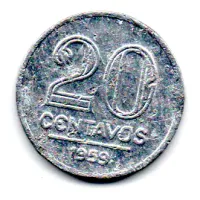1959 - 20 Centavos - Moeda Brasil
