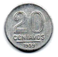 1959 - 20 Centavos - Moeda Brasil