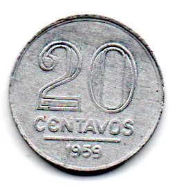 1959 - 20 Centavos - Moeda Brasil