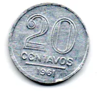 1961 - 20 Centavos - Moeda Brasil