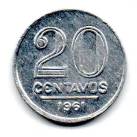 1961 - 20 Centavos - Moeda Brasil