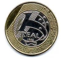 1998 - 1 Real - DH - Comemorativa do Cinquentenário da Declaração Universal dos Direitos Humanos - Moeda Brasil - Polida - Foto 2