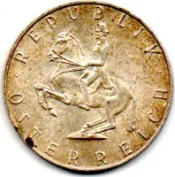 Áustria - 1965 - 5 Schilling - Prata .640 - Aprox. 5,2g - 23,5mm - Foto 2