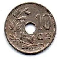 Bélgica - 1927 - 10 Centimes - Foto 2