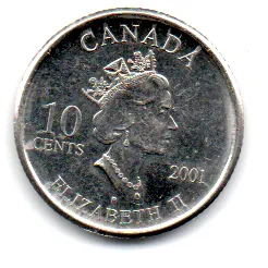 Canadá - 2001 - 10 Cents - Comemorativa - Ano do Voluntário