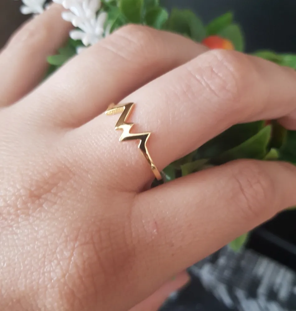 Anel folheado a ouro 18k