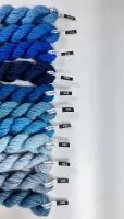 Conjunto 11 Cores Tons Azul de Lãs Paratapet Meadas 8 fios