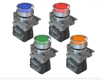 Botão de Impulso Metálico com Iluminação