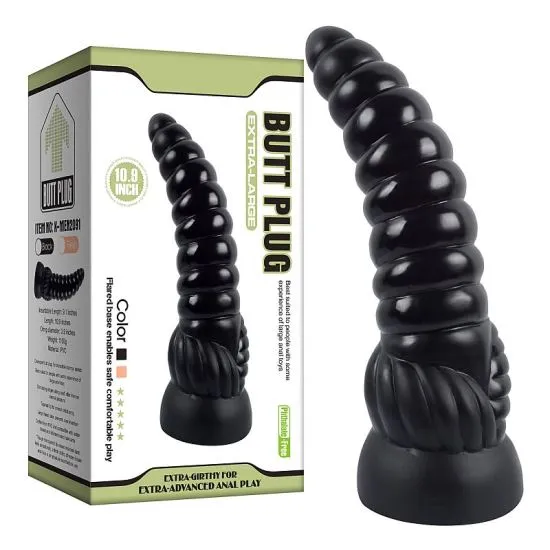 Pênis Dildo com Ventosa 30 x 8cm em formato de Plug - 6842