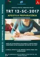 Apostila TRT 12 SC Área Administrativa  Analista 2017