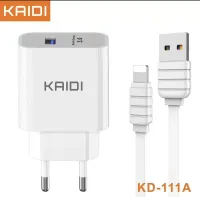 Carregador Saida USB para Lightning QC 3.0 Kaidi KD-111A