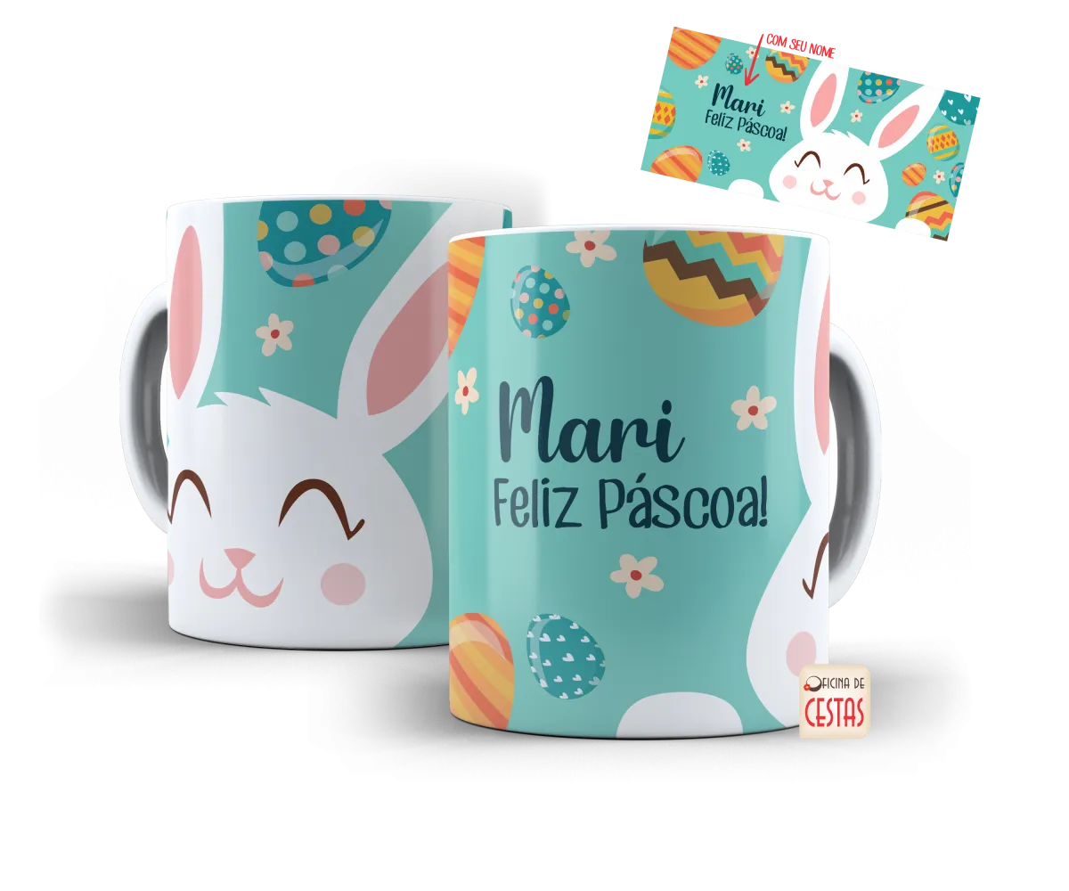 Caneca Personalizada Coelhinho da Páscoa