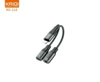 Adaptador Lightning para Lightning e P2 Kaidi KD-218 - Foto 2