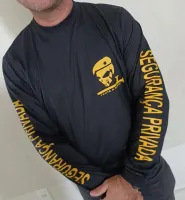 Camiseta Segurança Privada Manga Longa Tenta a Sorte - Foto 3