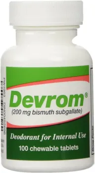 DEVROM® Desodorante interno 200MG 100 Comprimidos Mastigáveis Importado