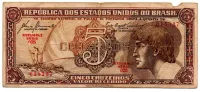 C111 - 5 Cruzeiros - Série 025 - Índio - Data: 1961 - UTG