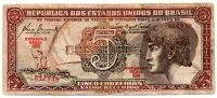 C111 - 5 Cruzeiros - Série 036 - Índio - Data: 1961 - BC