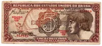 C111 - 5 Cruzeiros - Série 059 - Índio - Data: 1961 - BC