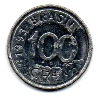 1993 - 100 Cruzeiros Reais - Moeda Brasil - C/ Danos