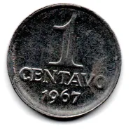 1967 - 1 Centavo - ERRO: Cunho Quebrado - Moeda Brasil - Foto 3