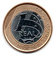 2015 - 1 Real - ERRO: Duplicação (Na Cabeça) - Comemorativa Olimpíadas - Volei - Moeda Brasil - Foto 2