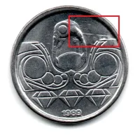 1989 - 10 Centavos - ERRO: Cunho Marcado - Moeda Brasil