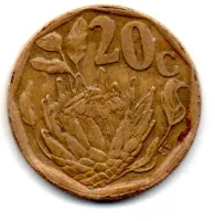 África do Sul - 1993 - 20 Cents - Foto 2