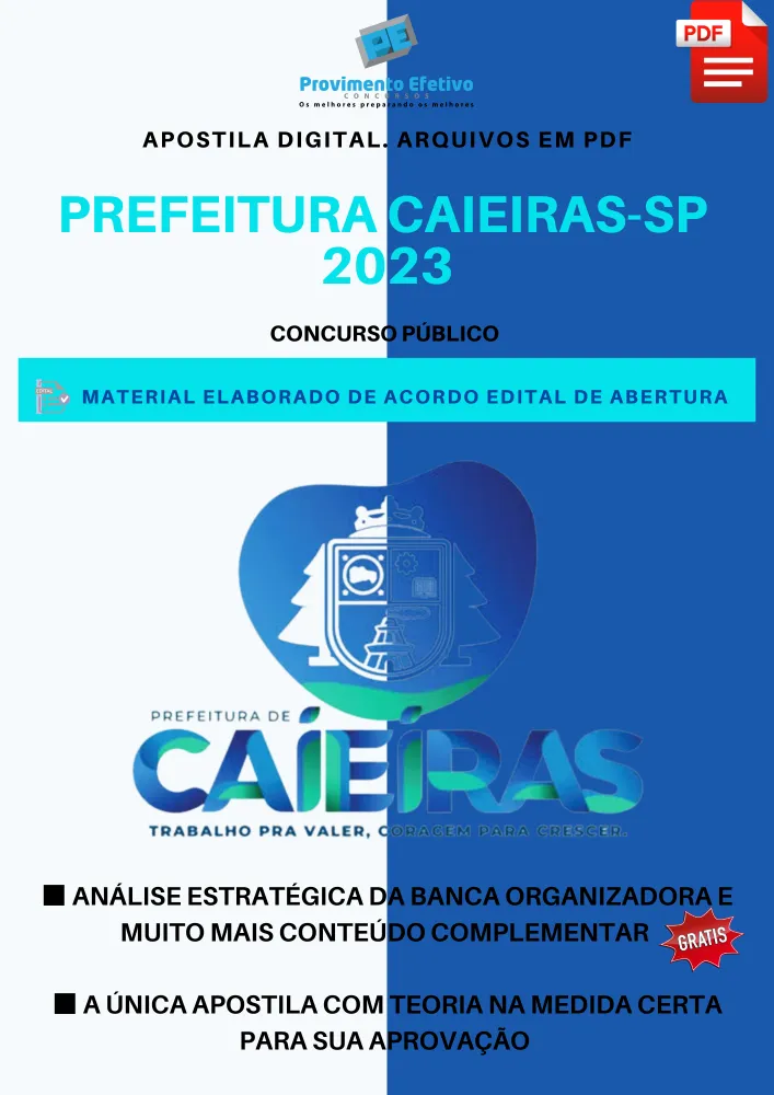 Apostila Pref. Caieiras SP Agente de Endemias 2023 Imagem