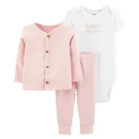 Conjunto Infantil Carter's Happy Feminino-3 Peças-12M
