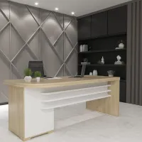Mesa Executiva Dinãmica 1800 com Gaveteiro Lateral Tamburato 50mm - Foto 9