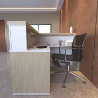 Balcão de Atendimento Angular Executivo 1477 Tamburato 50mm - Foto 8