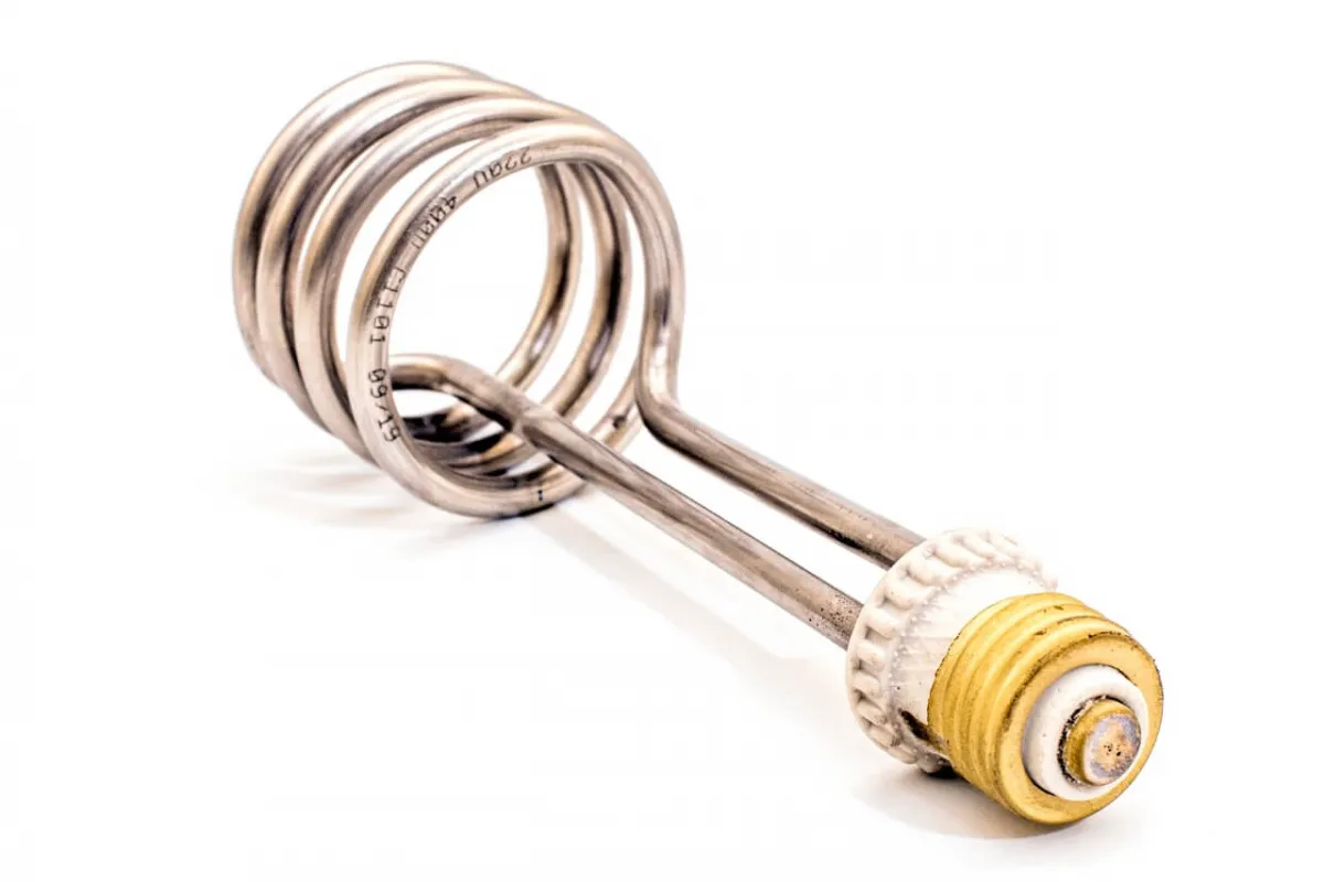 Resistência Tubular Caracol Fixação Soquete para Estufas, Aquecimento de Pintainhos e Suínos. Imagem