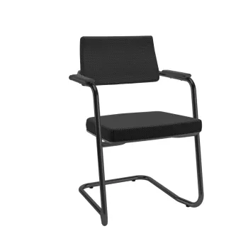 Kit com 2 unidades Cadeira Aproximação Izzi Estrutura  Sky na Cor Preta - Foto 2